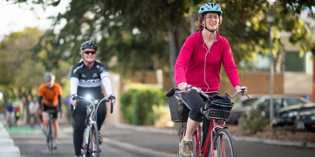 Women are flocking to the Frome Street bikeway, according to early council figures. Photo: Nat Rogers/InDaily
