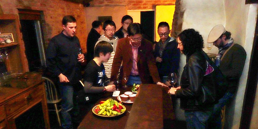 Tim Wildman's James Busby Tours group of Chinese and UK wine merchants at Russell's.
