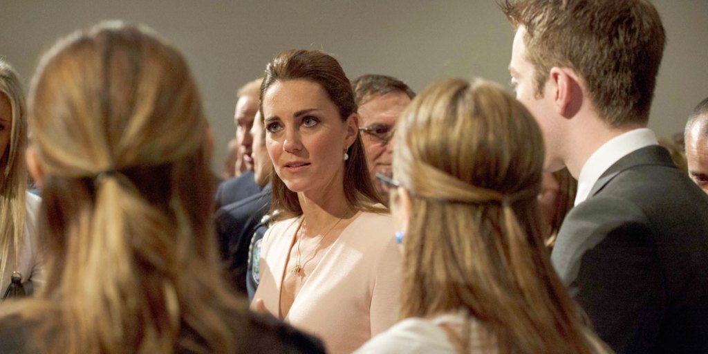 The Duchess of Cambridge meeting young people in Elizabeth last month.