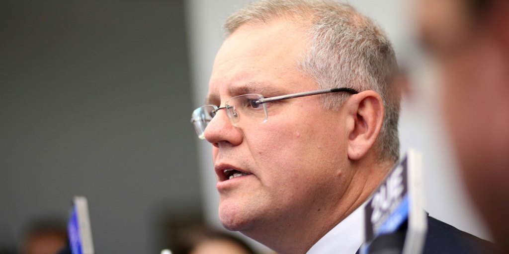 Immigration and Border Protection Minister Scott Morrison talking with the media today.