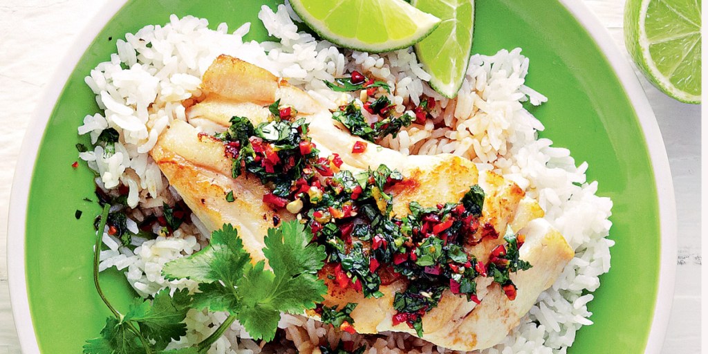 Thumbnail for Fish with Coconut Rice & Gremolata