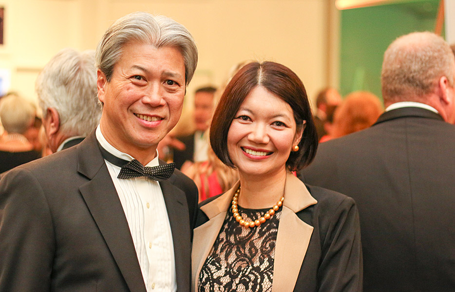 Hard-working: Jing Lee with her husband Eddie Lieu.