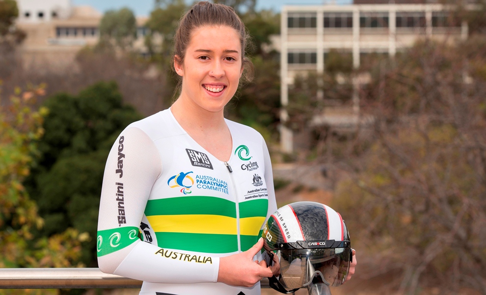 Thumbnail for Flinders cyclist saddles up for Glasgow 2014