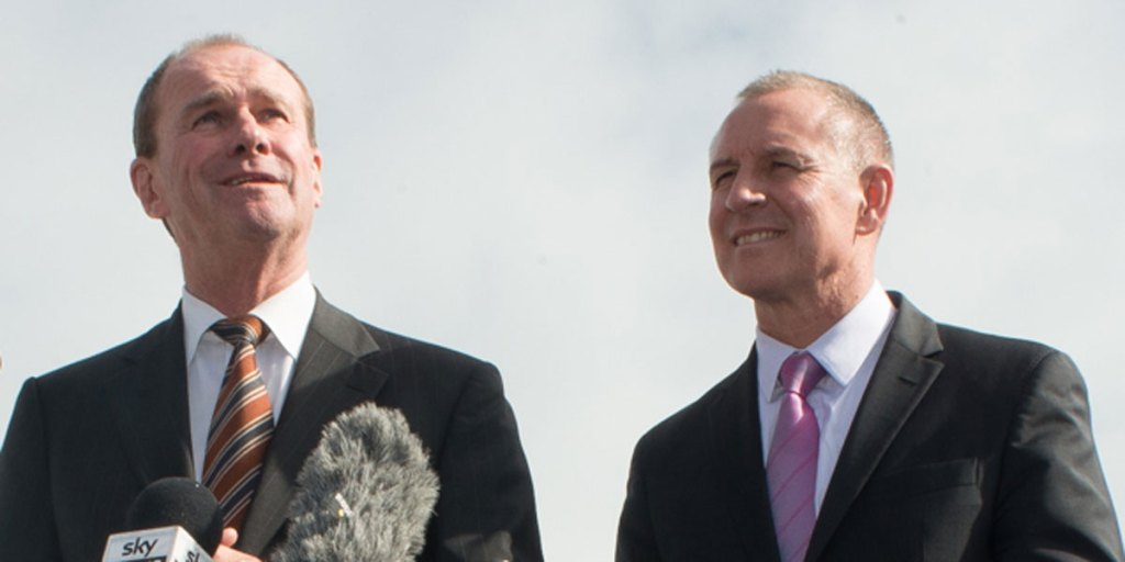 Martin Hamilton-Smith (left) with Premier Jay Weatherill.