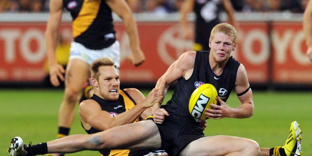 Josh Bootsma in action against Richmond.