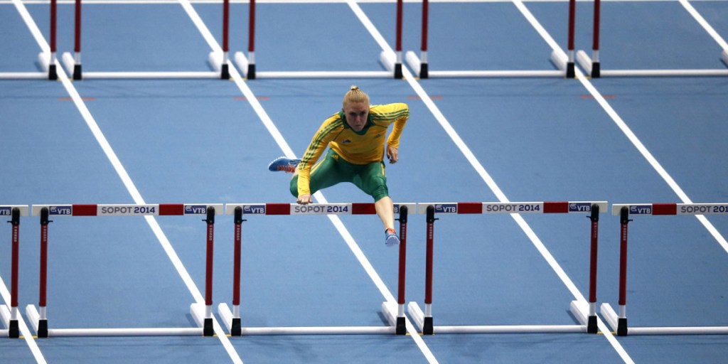 Sally Pearson at the IAAF World Indoor Athletics Championships in March. Photo: AAP