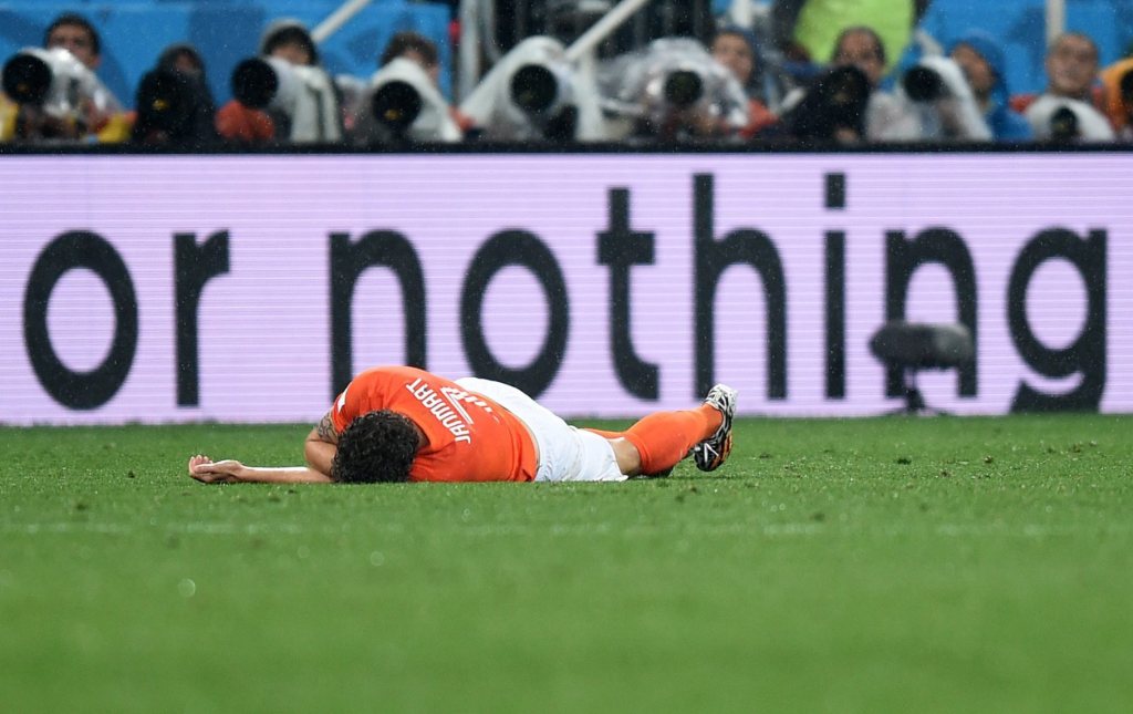 Writhing in unspeakable agony - another reason to hate the World Cup? EPA photo