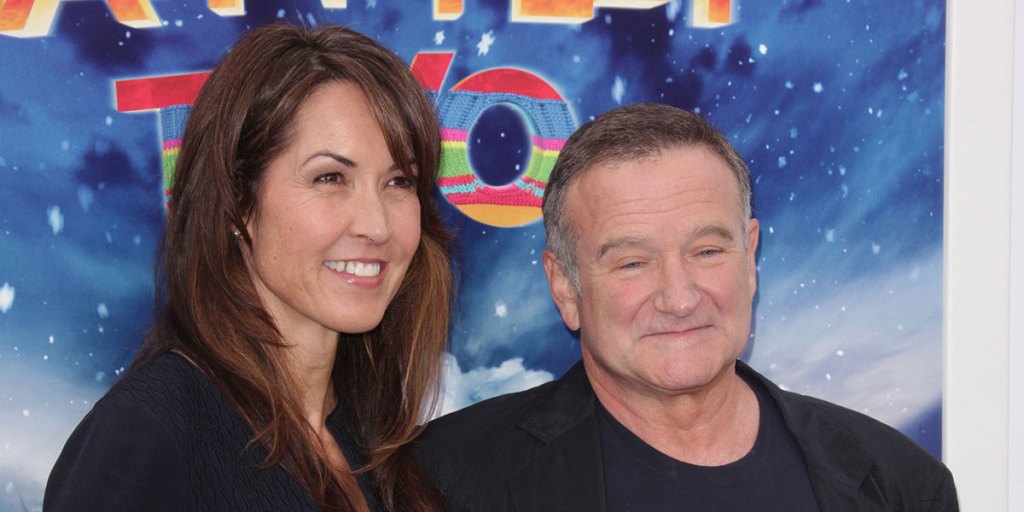 Susan Schneider with Robin Williams.