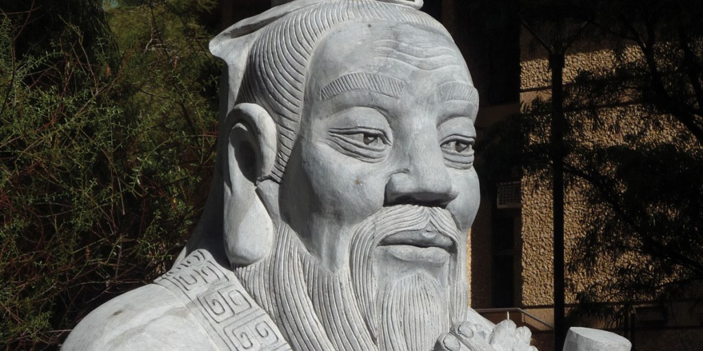 A statue of Confucius at the University of Adelaide.