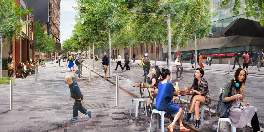 Hassell's award-winning design for Hindley Street west.