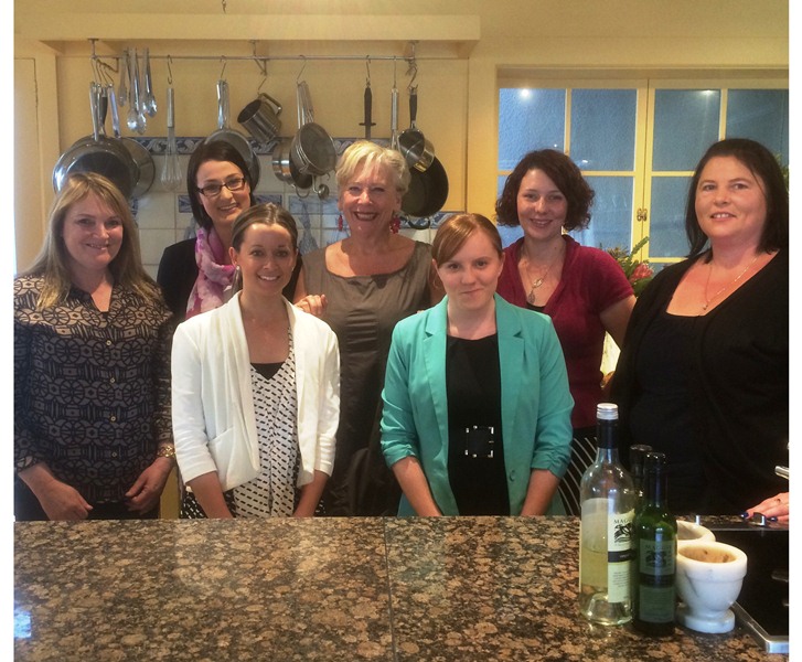 (L-R): Louisa Matwiejczyk, Ellie Midgley, Rachel Roberts, Amanda Wright, Maggie Beer, Olivia Farrer, Michelle Miller.