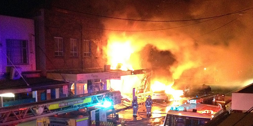 The site of the explosion and fire in Rozelle in early September.