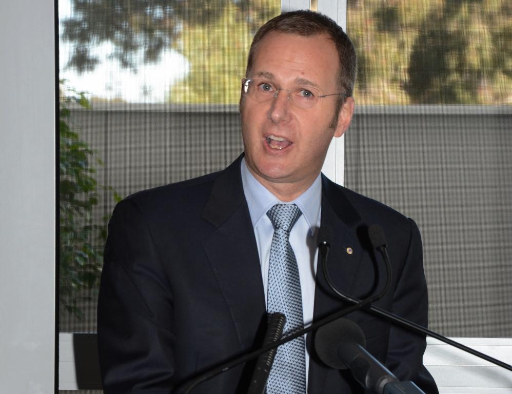 Professor Michael Kidd speaking at the recent opening of the ViTA aged care facility at the Repatriation General Hospital.