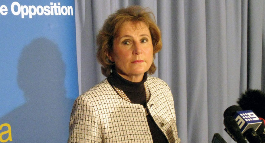 Isobel Redmond, campaigning in 2010, could face a strong challenge from NXT is her seat of Heysen. Photo: AAP