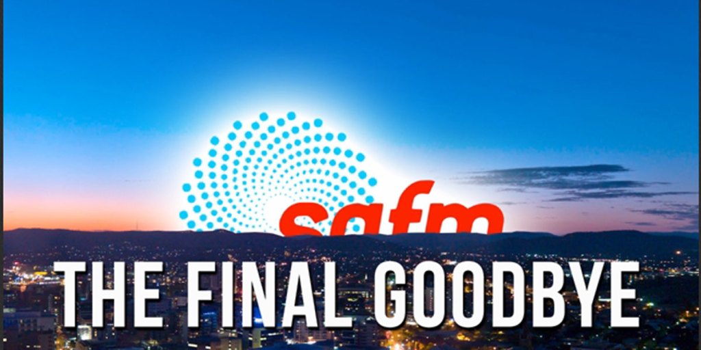 A screenshot from a "farewell" video posted by SAFM this morning.
