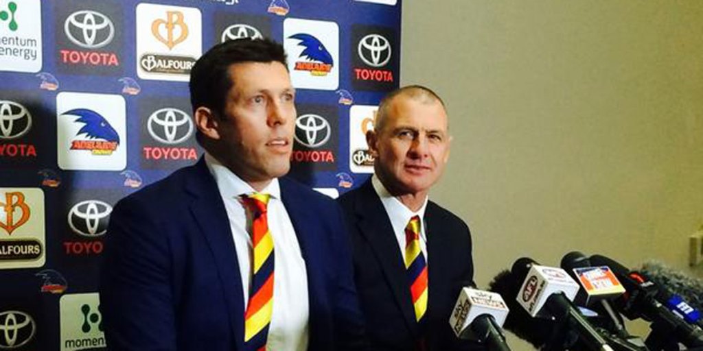 Phil Walsh (right) with club CEO Andrew Fagan.