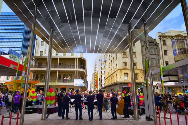 Thumbnail for Colourful caper under the new Gawler Place Canopy