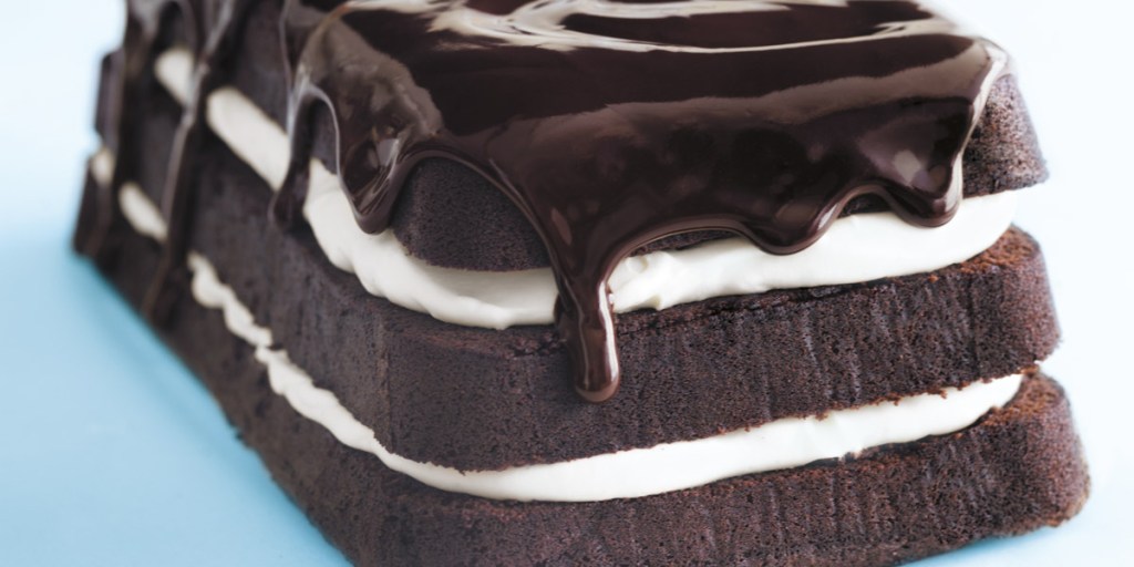 Donna Hay's chocolate pound cake restyled as a layered special occasion cake.