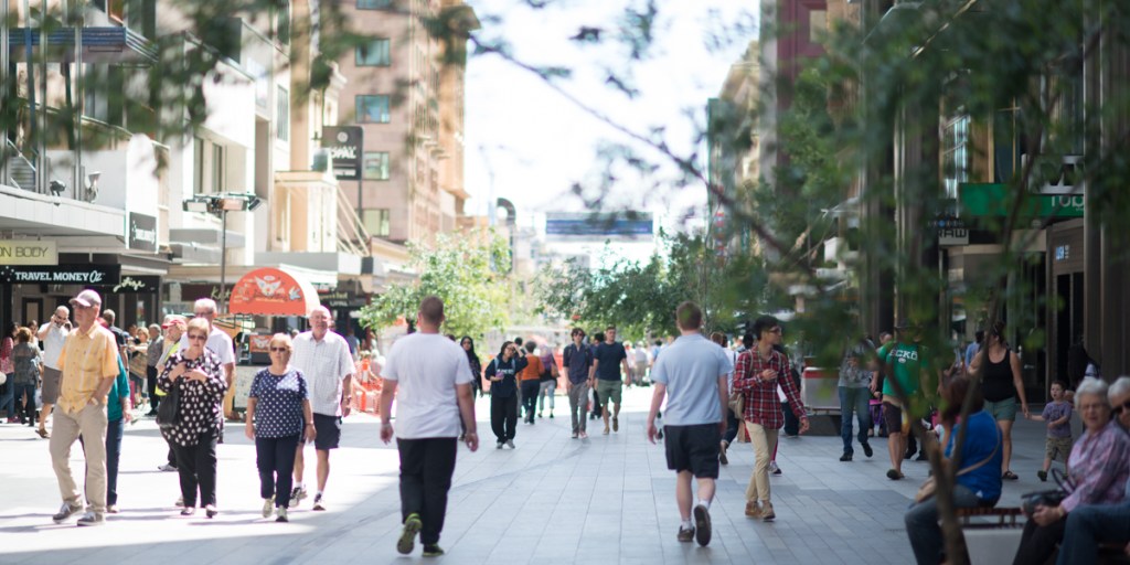 The new Mall: room to move, shade and places to sit. Photo: Nat Rogers/InDaily