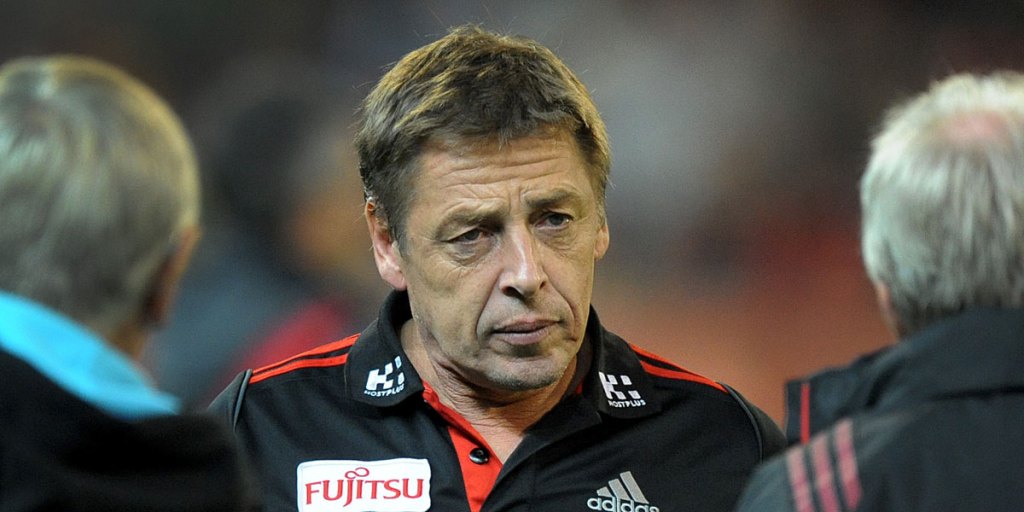 Mark Thompson coaching Essendon this year.