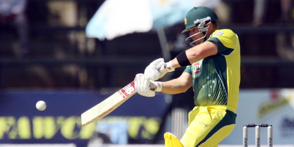 Aaron Finch in action against South Africa in a one day international in Harare this year.