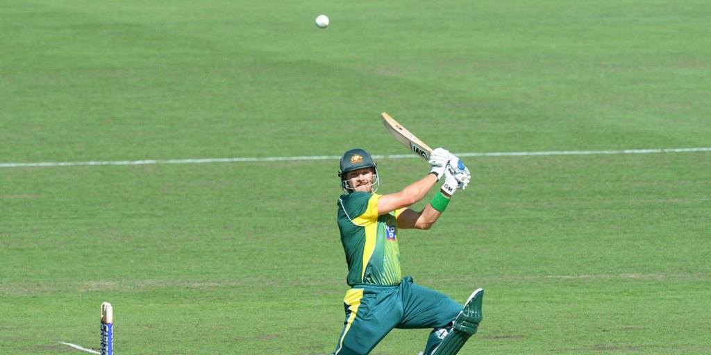 Shane Watson on his way to a score of 40. 