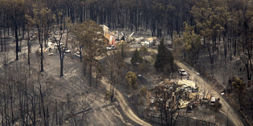 Property destroyed by the bushfires near Kinglake on Black Saturday. Photo: AAP