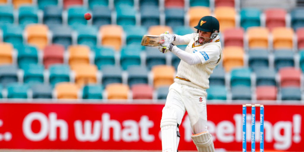 Ed Cowan is in great form for Tasmania.