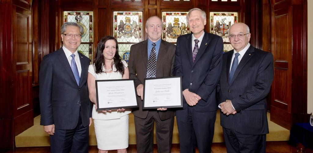 (L-R) The Governor, His Excellency the Honourable Hieu Van Le, Ms Leila Henderson, Mr John Van Ruth, Flinders Vice-Chancellor Professor Michael Barber and Mr Nick Begakis. 