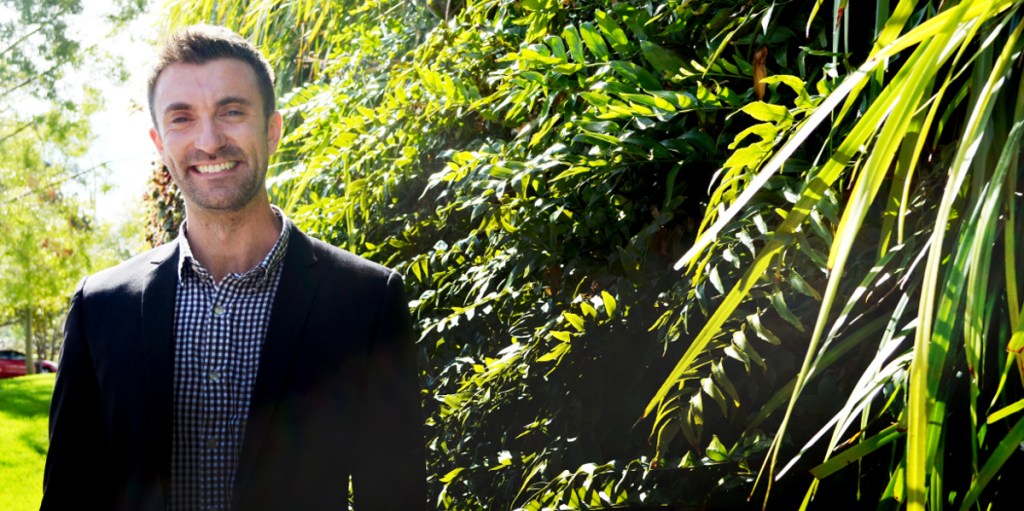 Councillor Robert Simms wants to see green walls, like the one in Adelaide Zoo, on buildings across the city.