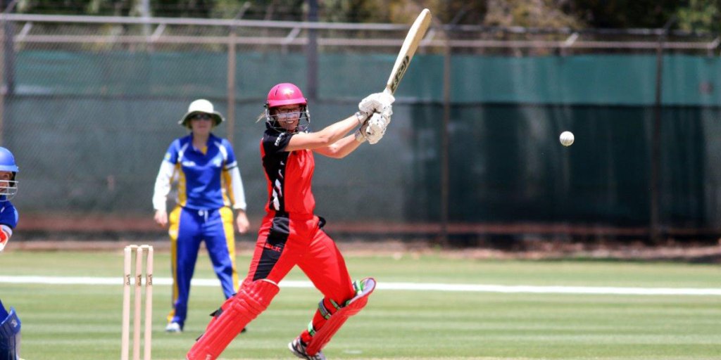 Scorpions' skipper Lauren Ebsary in action on the weekend. Photo: Peter Argent