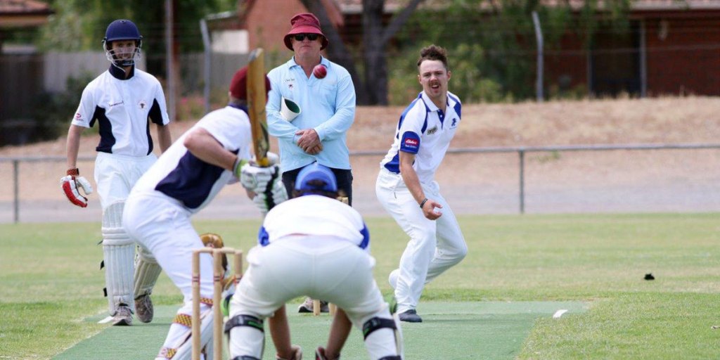 Travis Head bowling for the South Gawler Lions. Photo: Peter Argent/InDaily