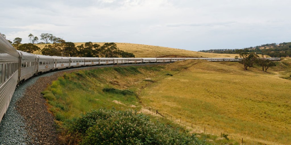 The 700-metre long Indian Pacific.