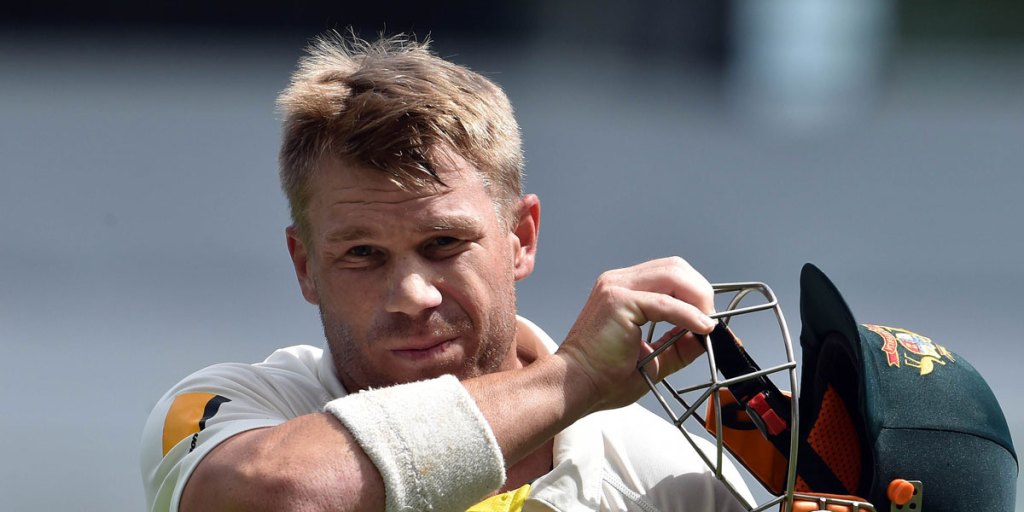 David Warner after being dismissed in Brisbane.