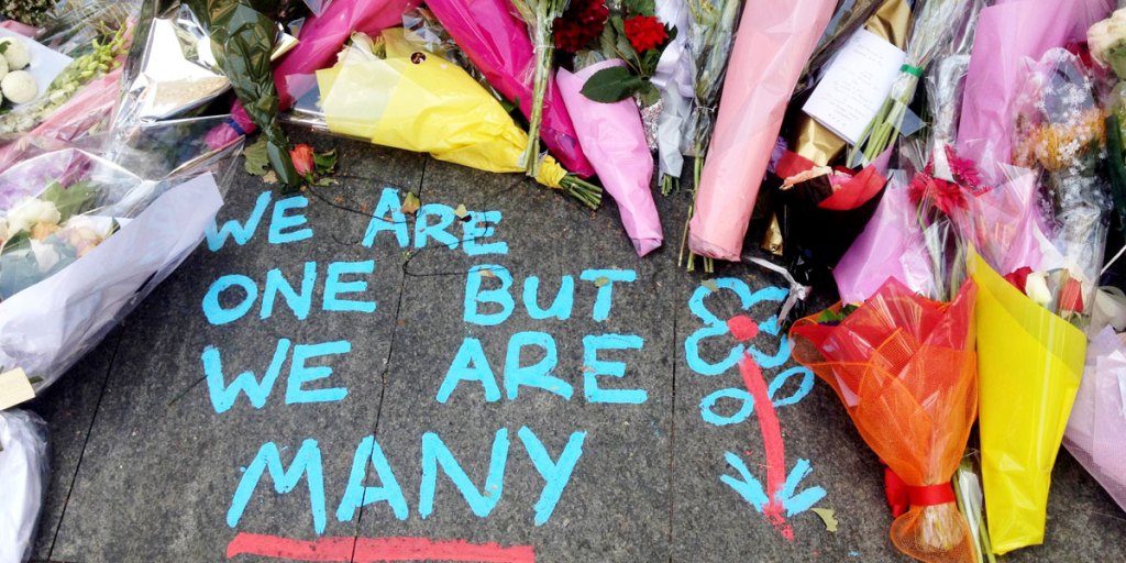 A floral memorial continues to grow in Sydney's Martin Place.