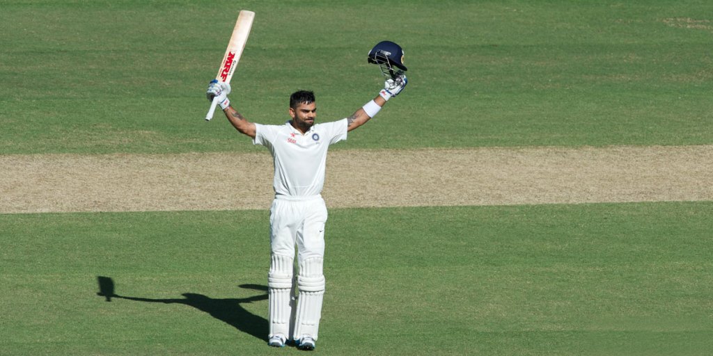 Virat Kohli's century was the highlight of day 3. Photo: Michael Errey/InDaily