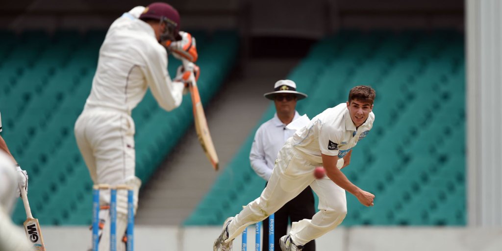 Bowler Sean Abbott back in action yesterday. 