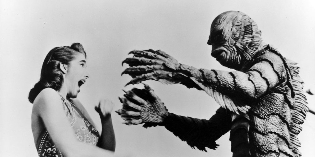 The menacing Gill Man from the 1954 horror flick, Creature from the Black Lagoon.