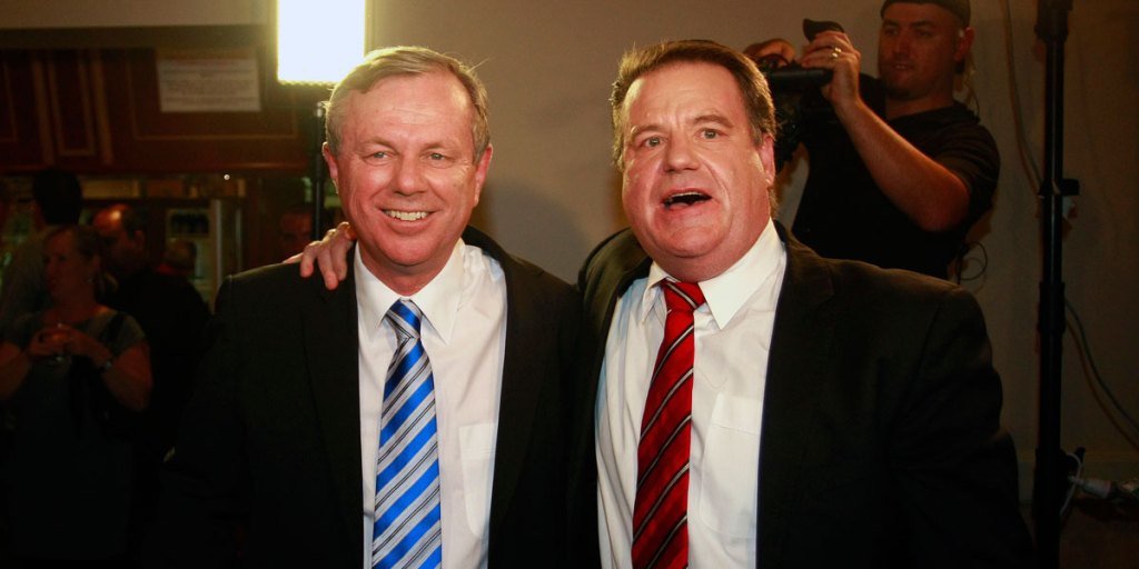 Rann and Foley in 2010: their successors have no choice by to unpack 'em, unrack 'em and unstack 'em.