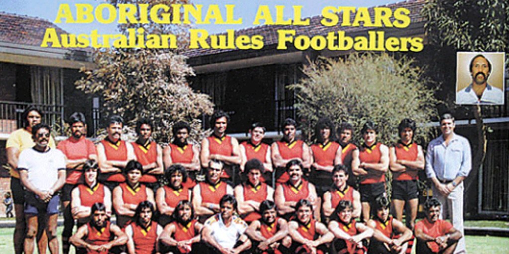 A poster celebrating the first Aboriginal All Stars, produced by the Department of Aboriginal Affairs.
