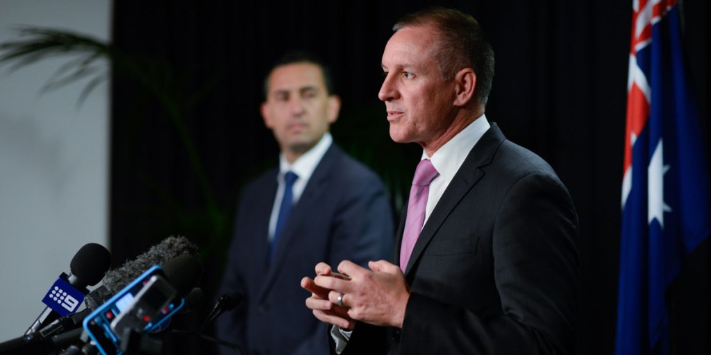Premier Jay Weatherill with Treasurer Tom Koutsantonis. Photo: Nat Rogers/InDaily