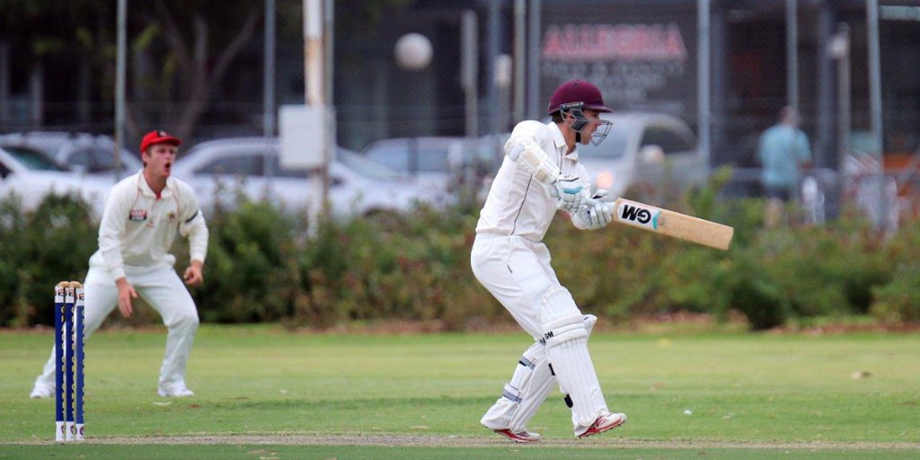 Travis Head batting for club side Tea Tree Gully. Photo: Peter Argent