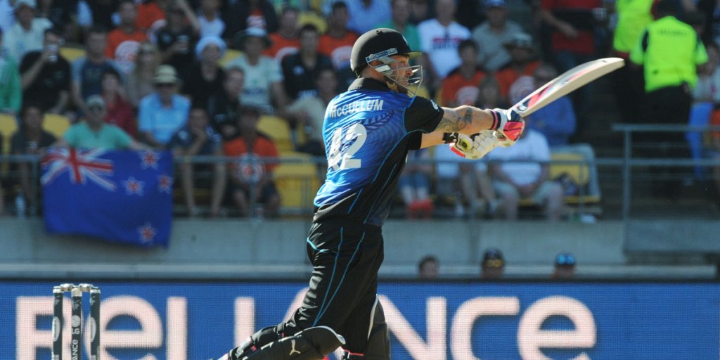 Brendon McCullum putting England to the sword last week. AP photo