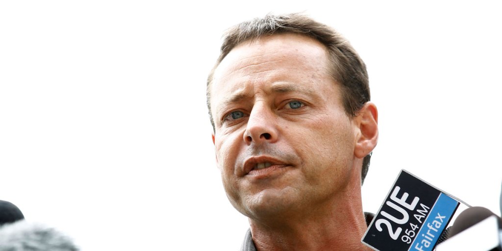 David Hicks talking to the media today.