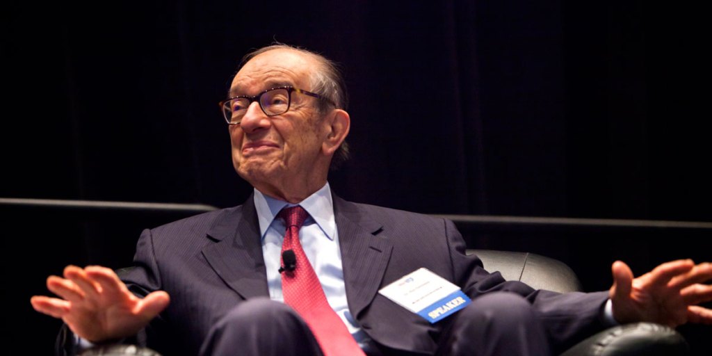 Former US Chairman of the Federal Reserve Alan Greenspan.