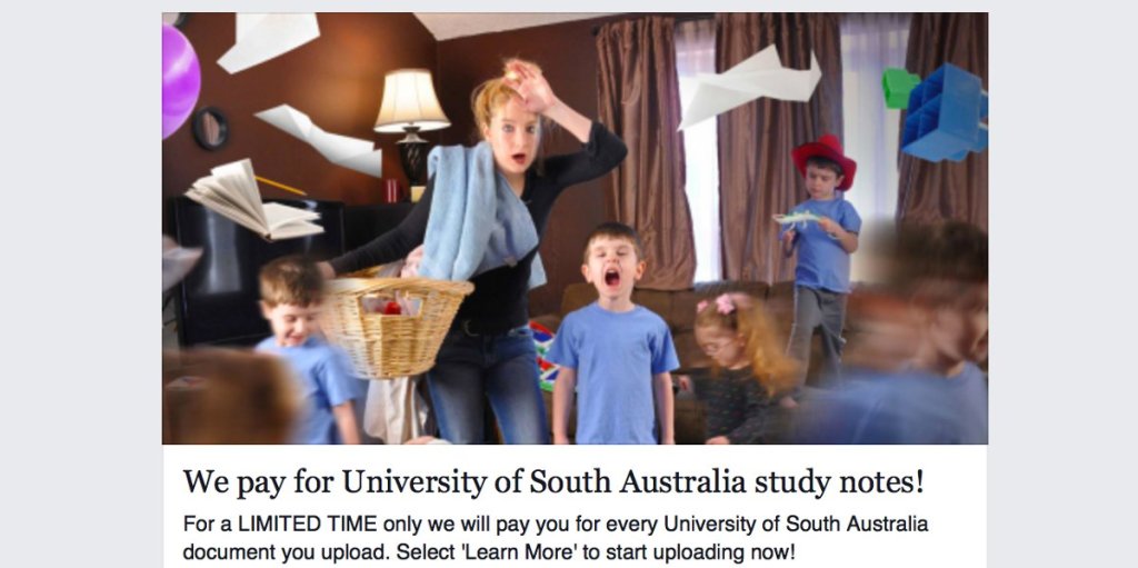 One of the website's paid advertisements on Facebook.