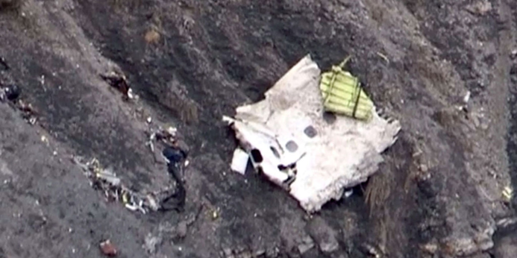 Debris from the Germanwings crash in the French Alps. Photo: AAP