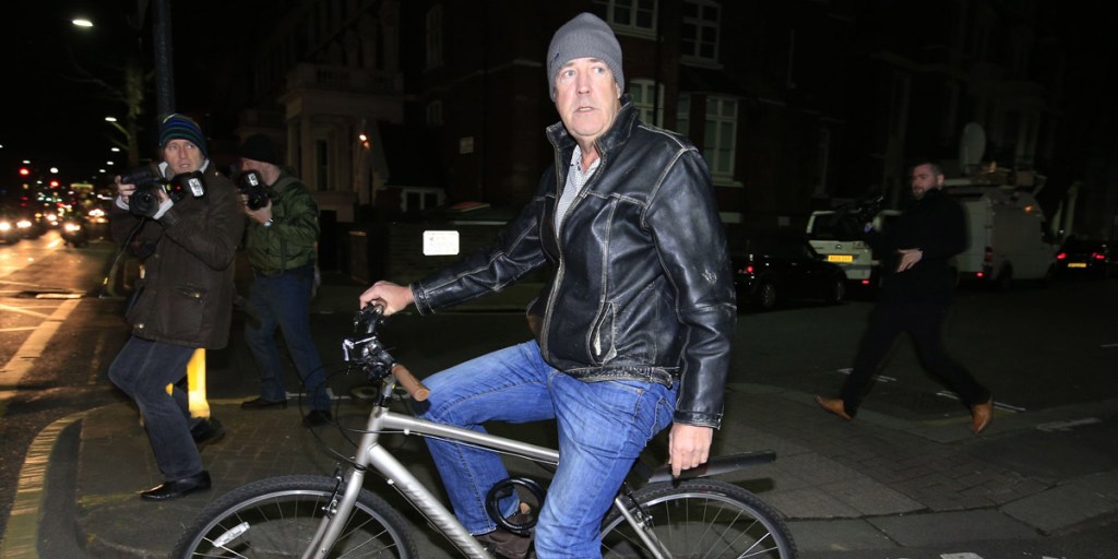 Jeremy Clarkson leaves his home in London yesterday. Photo: Jonathan Brady/PA Wire