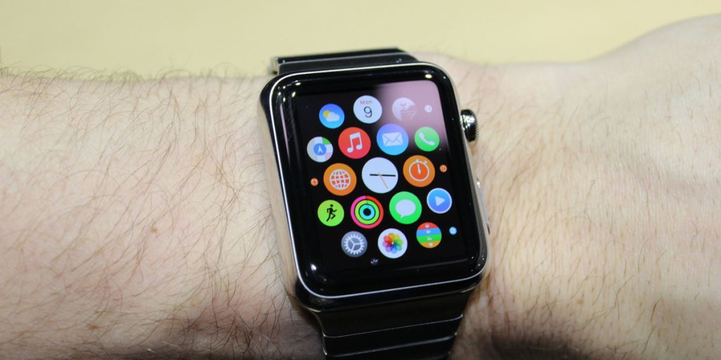 The Apple Watch up close.