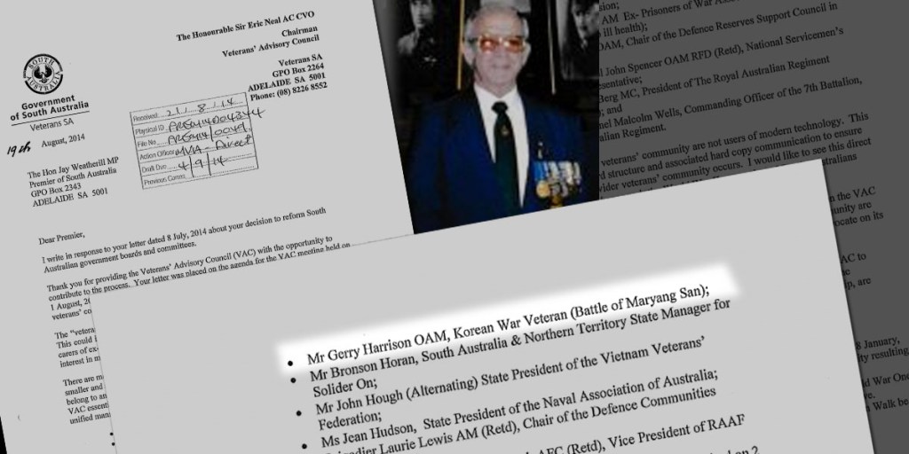 Gerald Francis Harrison (formerly Edward Carr) has been lauded for his bravery at the Battle of Maryang San in the Korean War